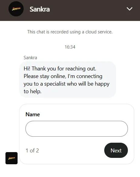 Sankra Casino support